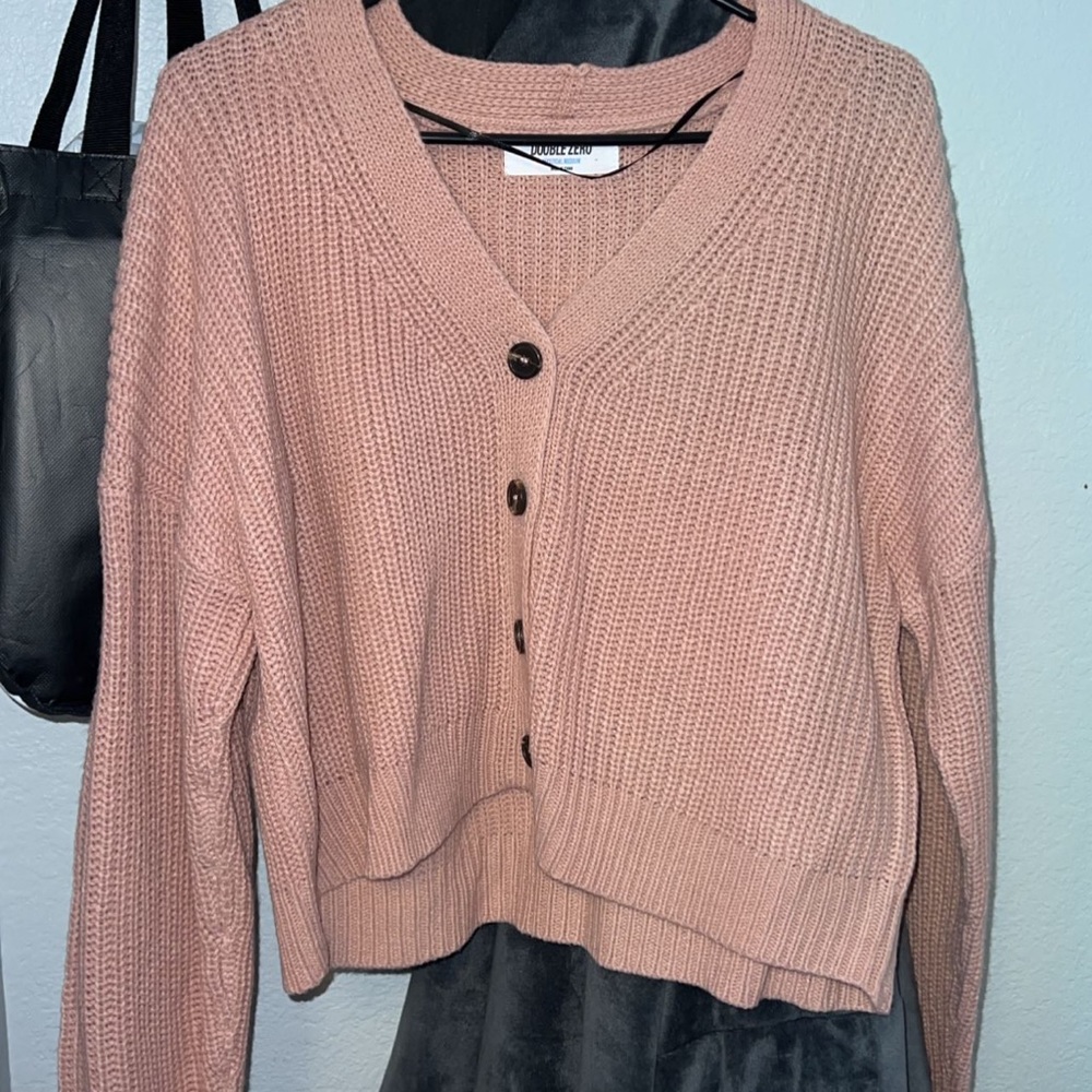 Cropped sweater cardigan